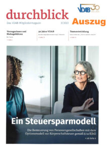 Auszug VDAB Durchblick Magazin